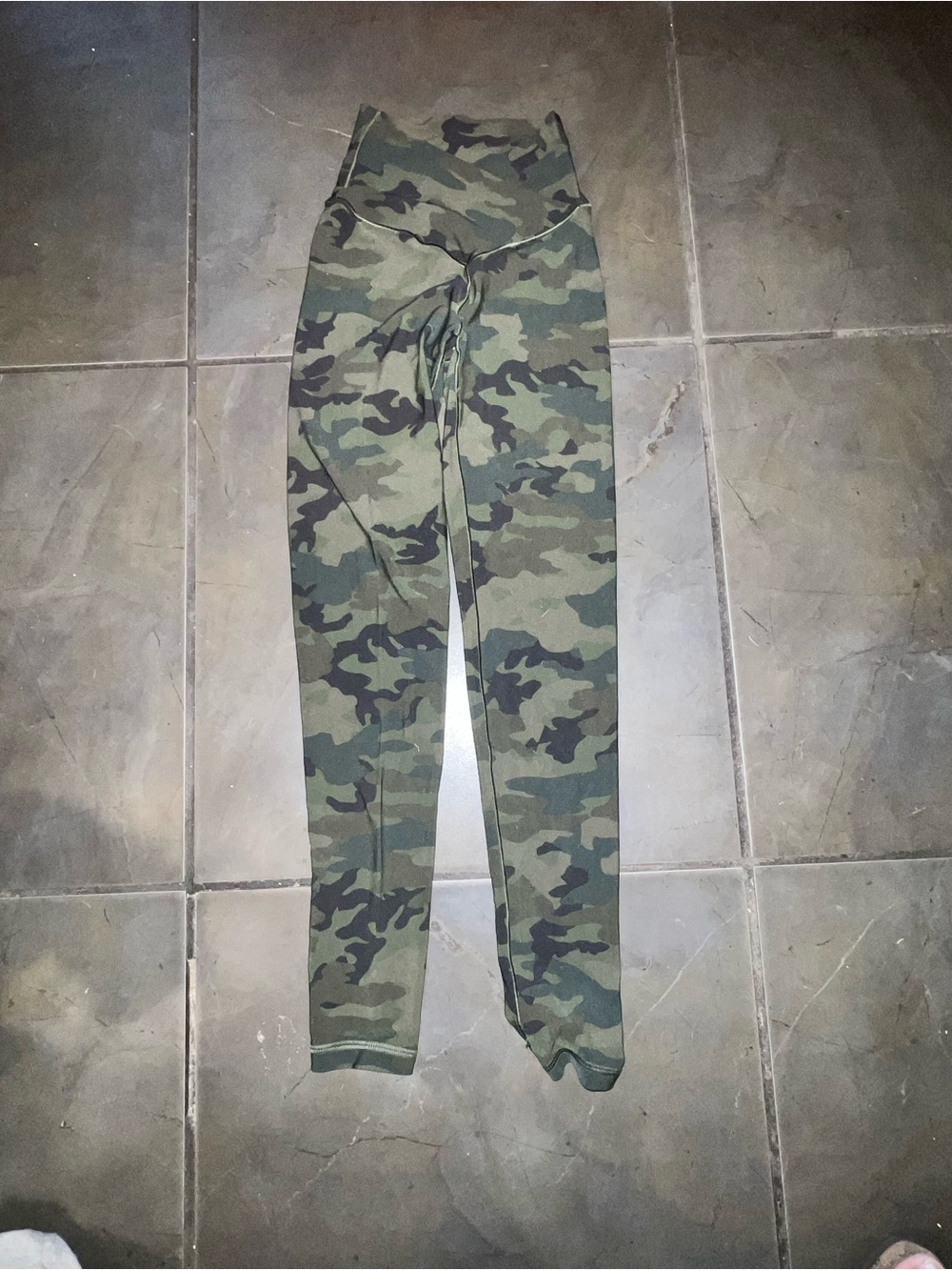 aerie Camo High-Rise Leggings in Olive and Dark Green